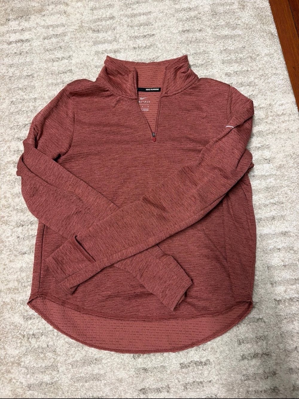 Nike Women's Quarter-Zip Pullover Sweater - Brick/Cedar Red